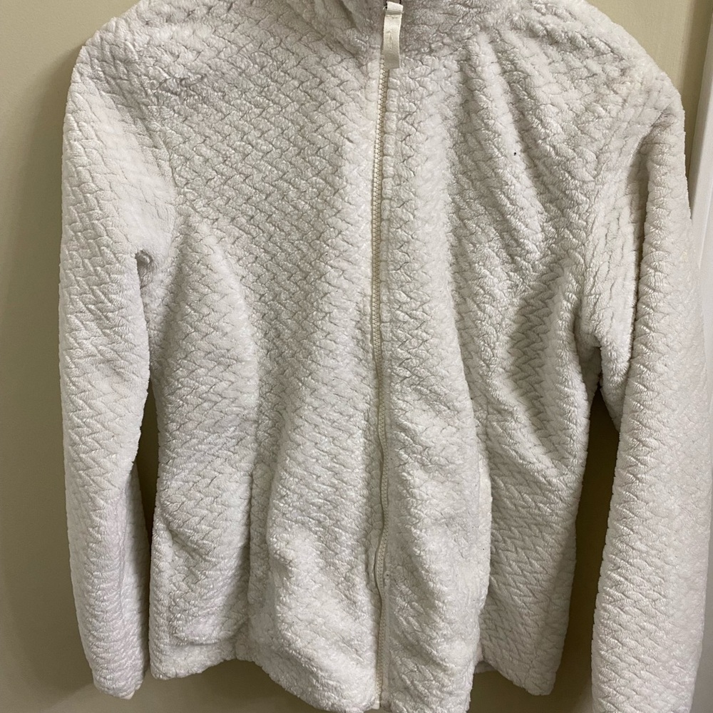 Cozy Free2B White Quilted Fleece Jacket Women’s Size S